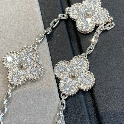 [StRenovia Jewelryar Jewelry] CLOVER 5 MOTIF FULL DIAMOND BRACELET COLLECTION