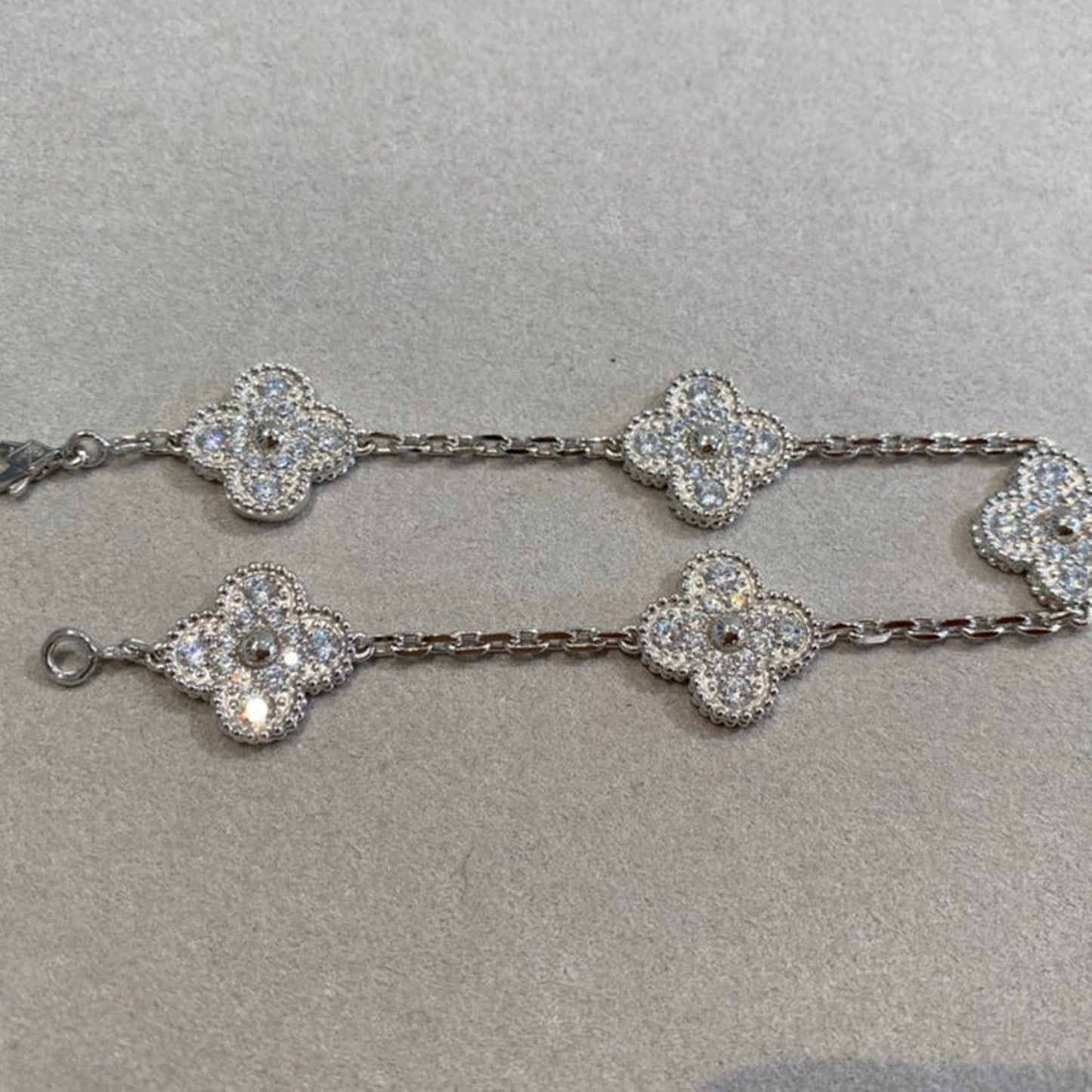 [StRenovia Jewelryar Jewelry] CLOVER 5 MOTIF FULL DIAMOND BRACELET COLLECTION