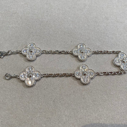 [StRenovia Jewelryar Jewelry] CLOVER 5 MOTIF FULL DIAMOND BRACELET COLLECTION