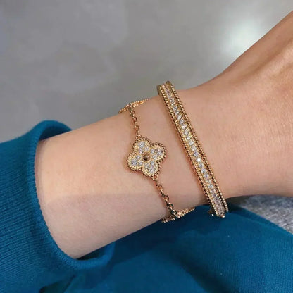 [StRenovia Jewelryar Jewelry] CLOVER 5 MOTIF FULL DIAMOND BRACELET COLLECTION