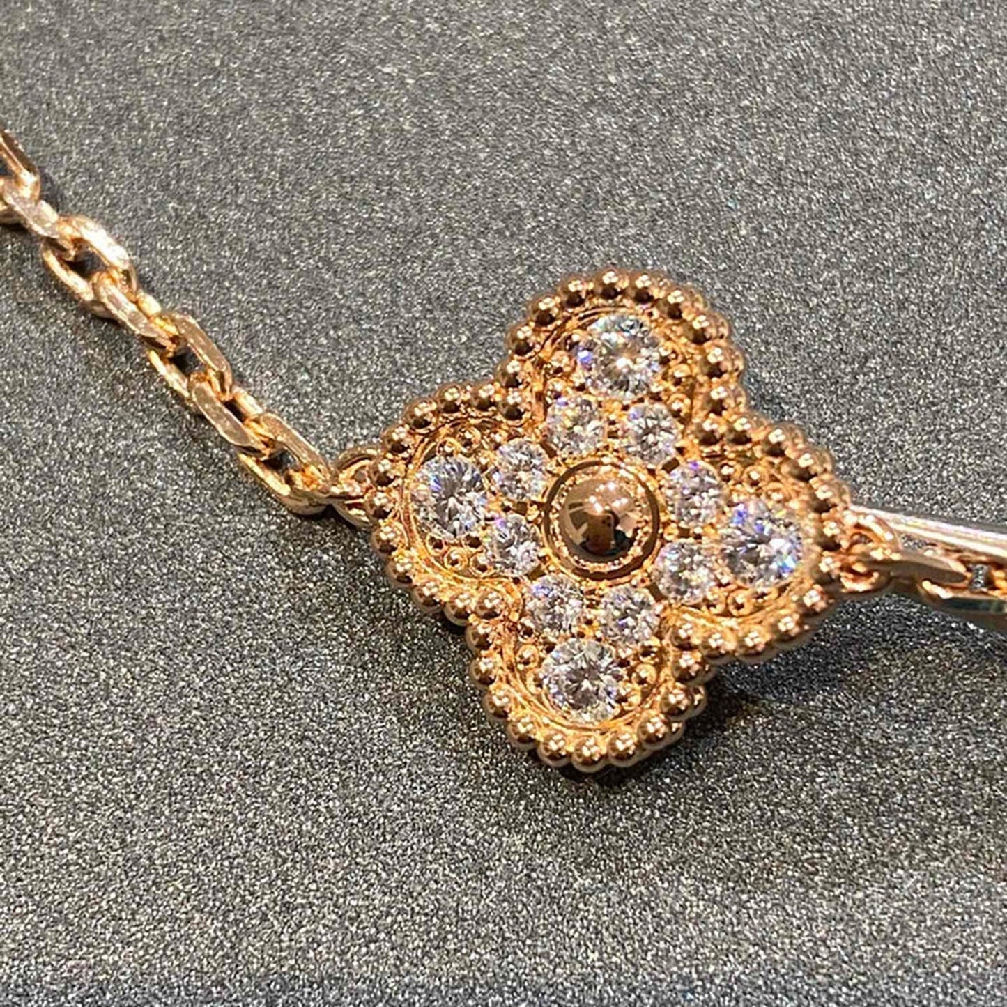 [StRenovia Jewelryar Jewelry] CLOVER 5 MOTIF FULL DIAMOND BRACELET COLLECTION