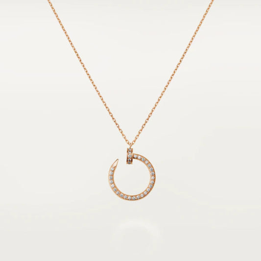 [Renovia Jewelry]JUSTE NECKLACE PINK GOLD DIAMONDS