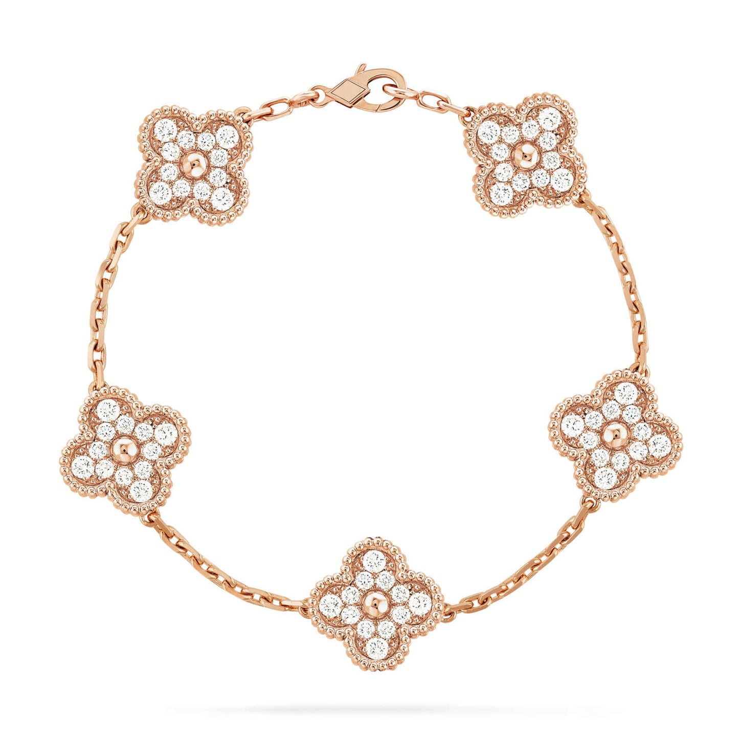 [StRenovia Jewelryar Jewelry] CLOVER 5 MOTIF FULL DIAMOND BRACELET COLLECTION