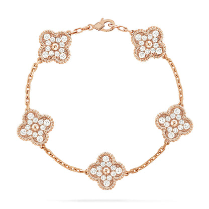 [StRenovia Jewelryar Jewelry] CLOVER 5 MOTIF FULL DIAMOND BRACELET COLLECTION