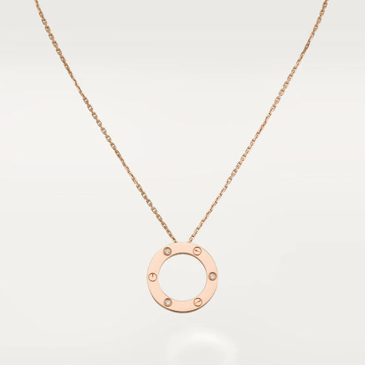 [Renovia Jewelry]LOVE NECKLACE 16MM 3 DIAMONDS