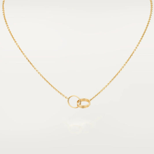 [Renovia Jewelry]LOVE NECKLACE DOUBLE RING GOLD