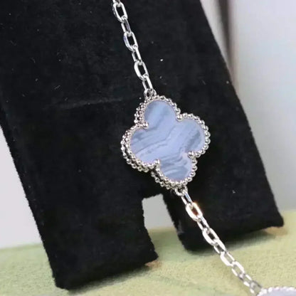 [Renovia Jewelry] CLOVER 5 MOTIF PURPLE CHALCEDONY BRACELET COLLECTION