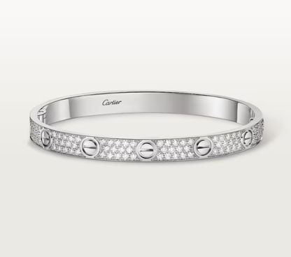 [Renovia Jewelry]NEW-LOVE-6.1MM-Width Diamond-Studded Bracelet
