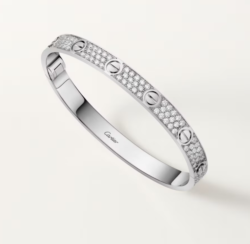 [Renovia Jewelry]NEW-LOVE-6.1MM-Width Diamond-Studded Bracelet