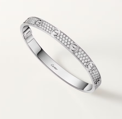 [Renovia Jewelry]NEW-LOVE-6.1MM-Width Diamond-Studded Bracelet