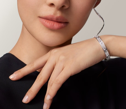 [Renovia Jewelry]NEW-LOVE-6.1MM-Width Diamond-Studded Bracelet