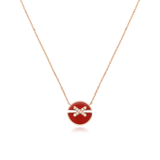 [Renovia Jewelry]JEUX DE ROSE GOLD DIAMOND NECKLACE