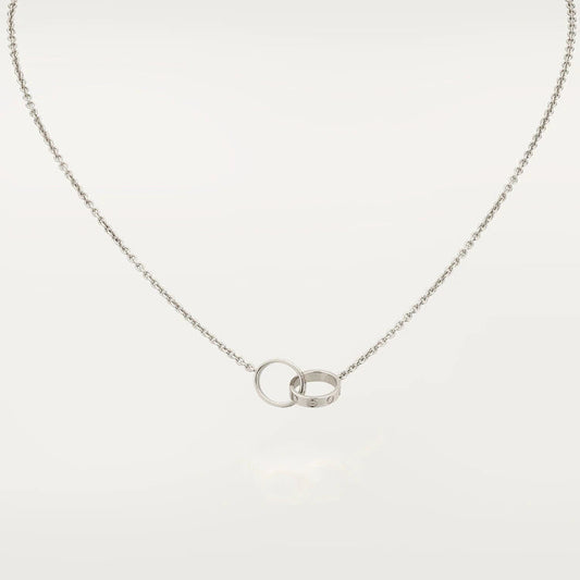 [Renovia Jewelry]LOVE NECKLACE PINK GOLD AND SILVER